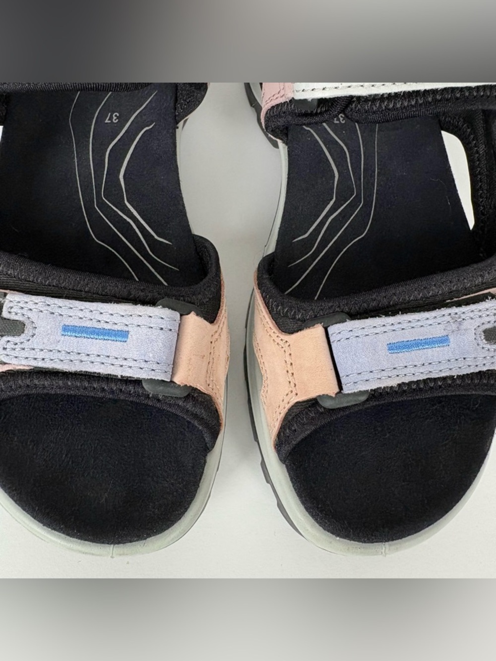Ecco Yucatan Women's Sandals Multi Color Eventide Nubuck (Size 37/6-6.5) - Picture 6 of 8